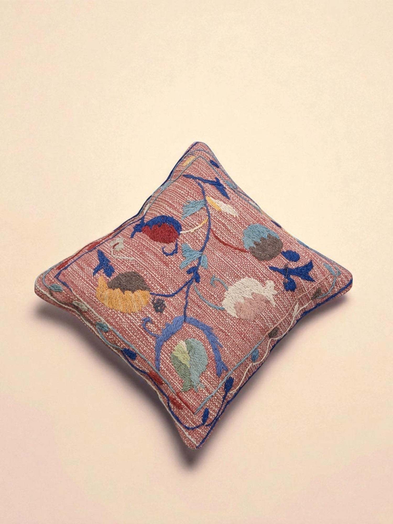 Suzani Hand Embroidered Cushion Cover - 45 x 45 cm