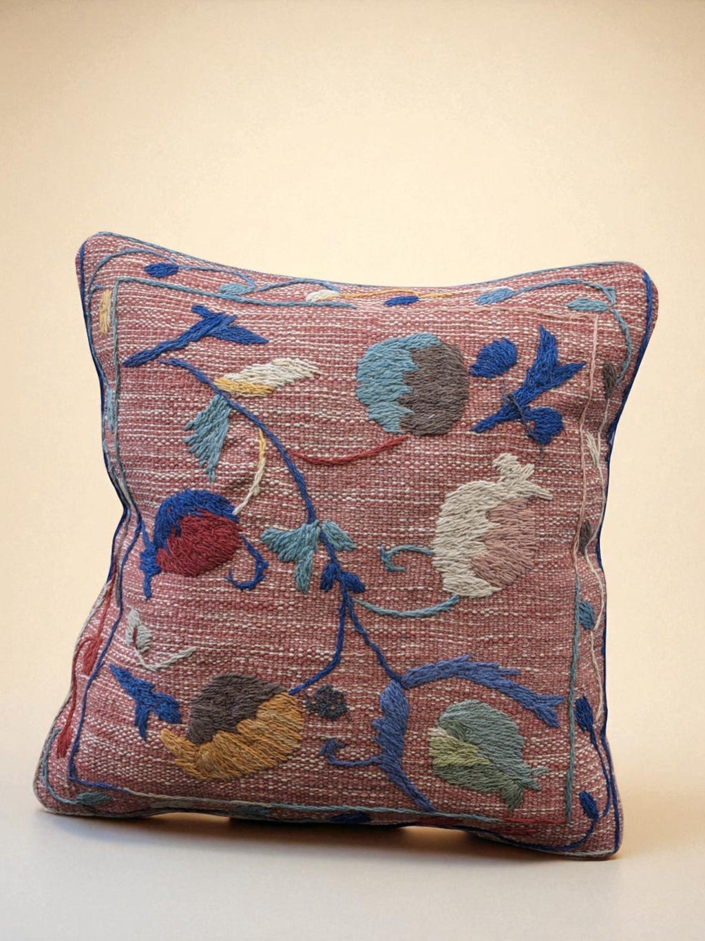 Suzani Hand Embroidered Cushion Cover - 45 x 45 cm