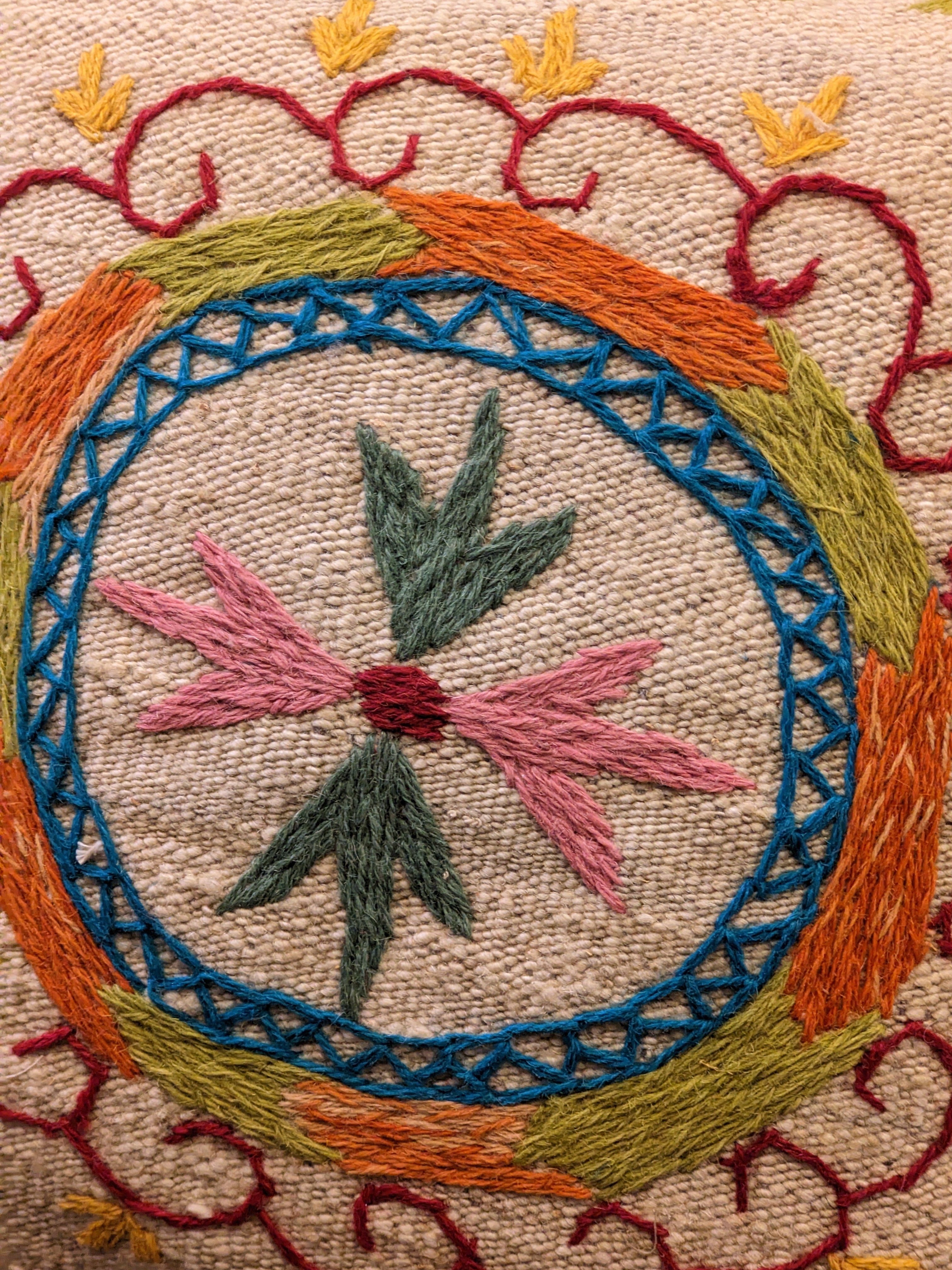 Suzani Hand Embroidered Cushion Cover - 45 x 45 cm