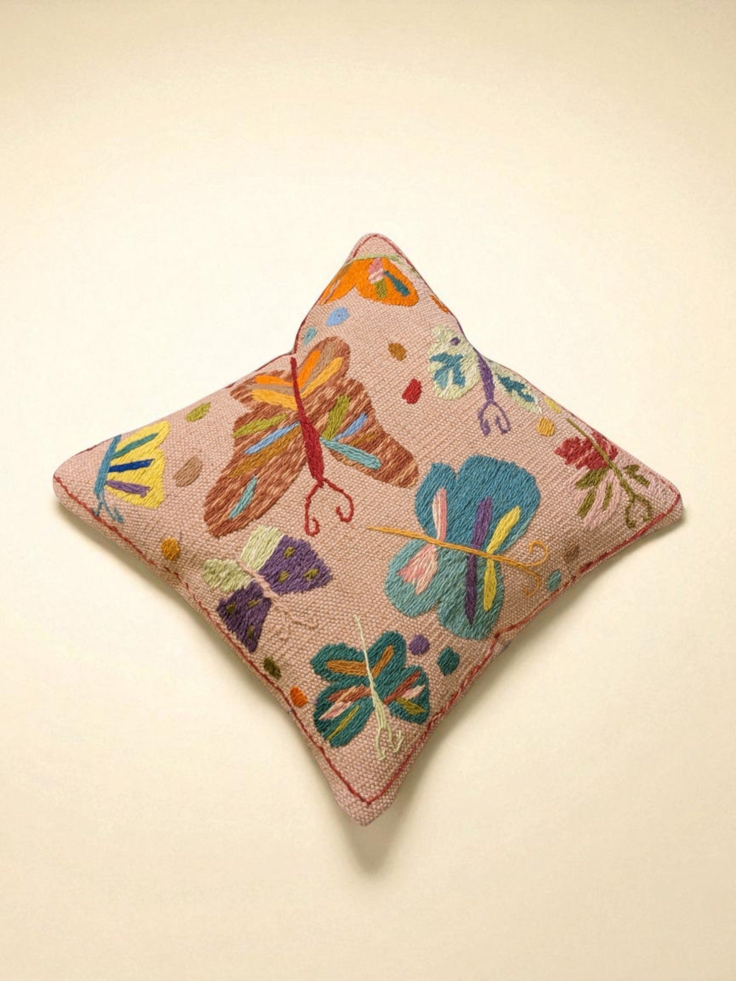 Suzani Hand Embroidered Cushion Cover - 45 x 45 cm