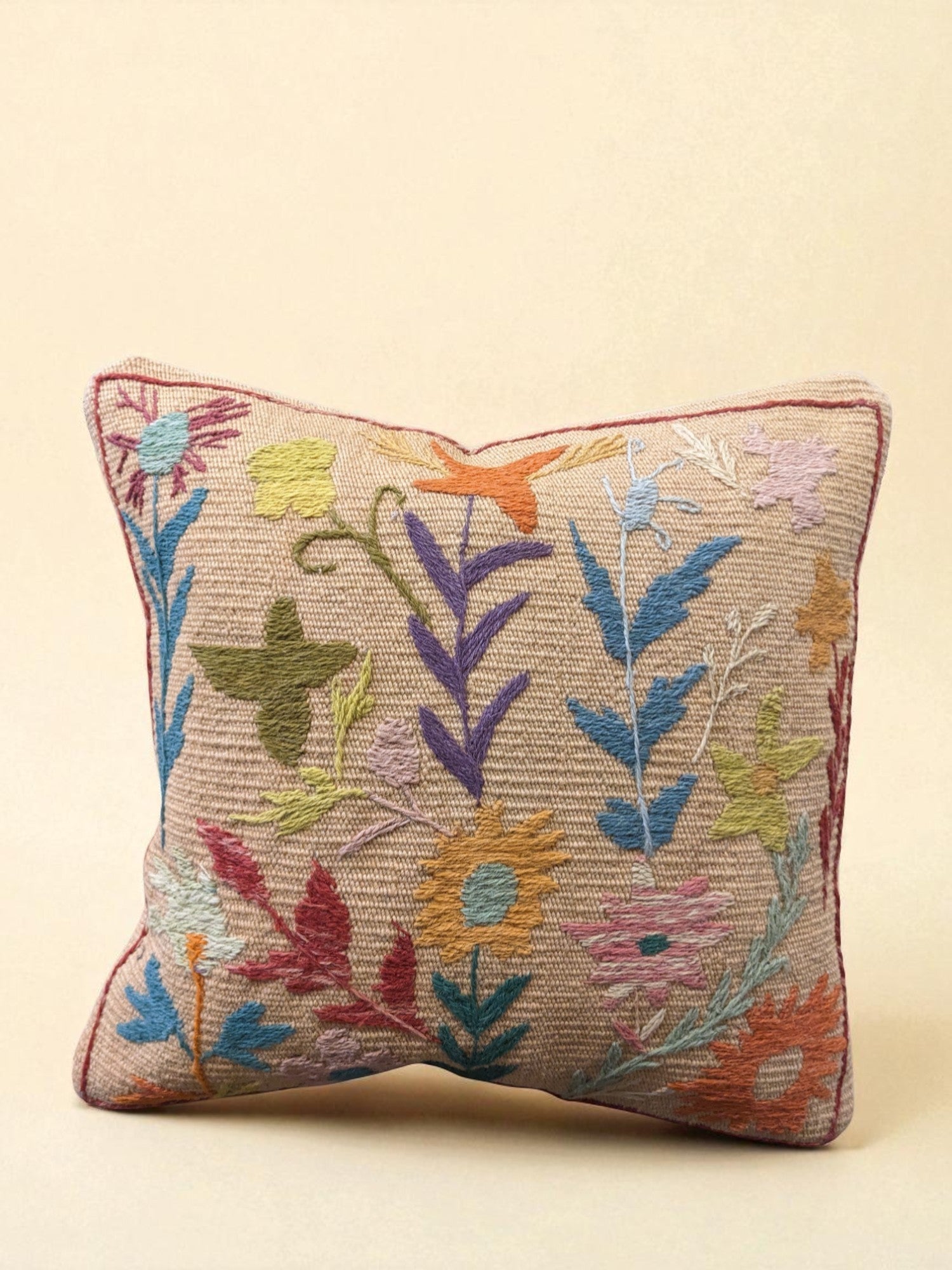 Suzani Hand Embroidered Cushion Cover - 45 x 45 cm