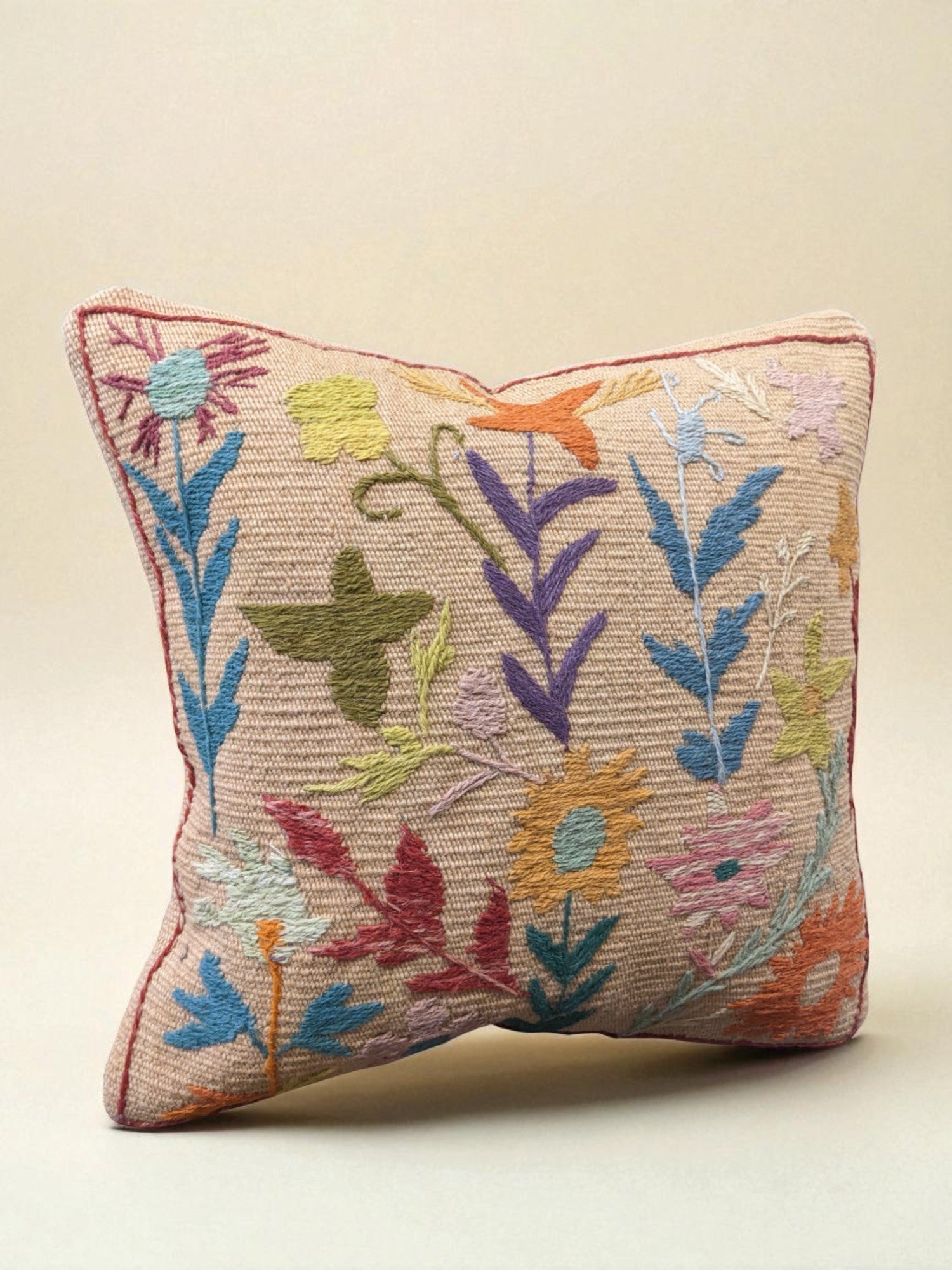 Suzani Hand Embroidered Cushion Cover - 45 x 45 cm