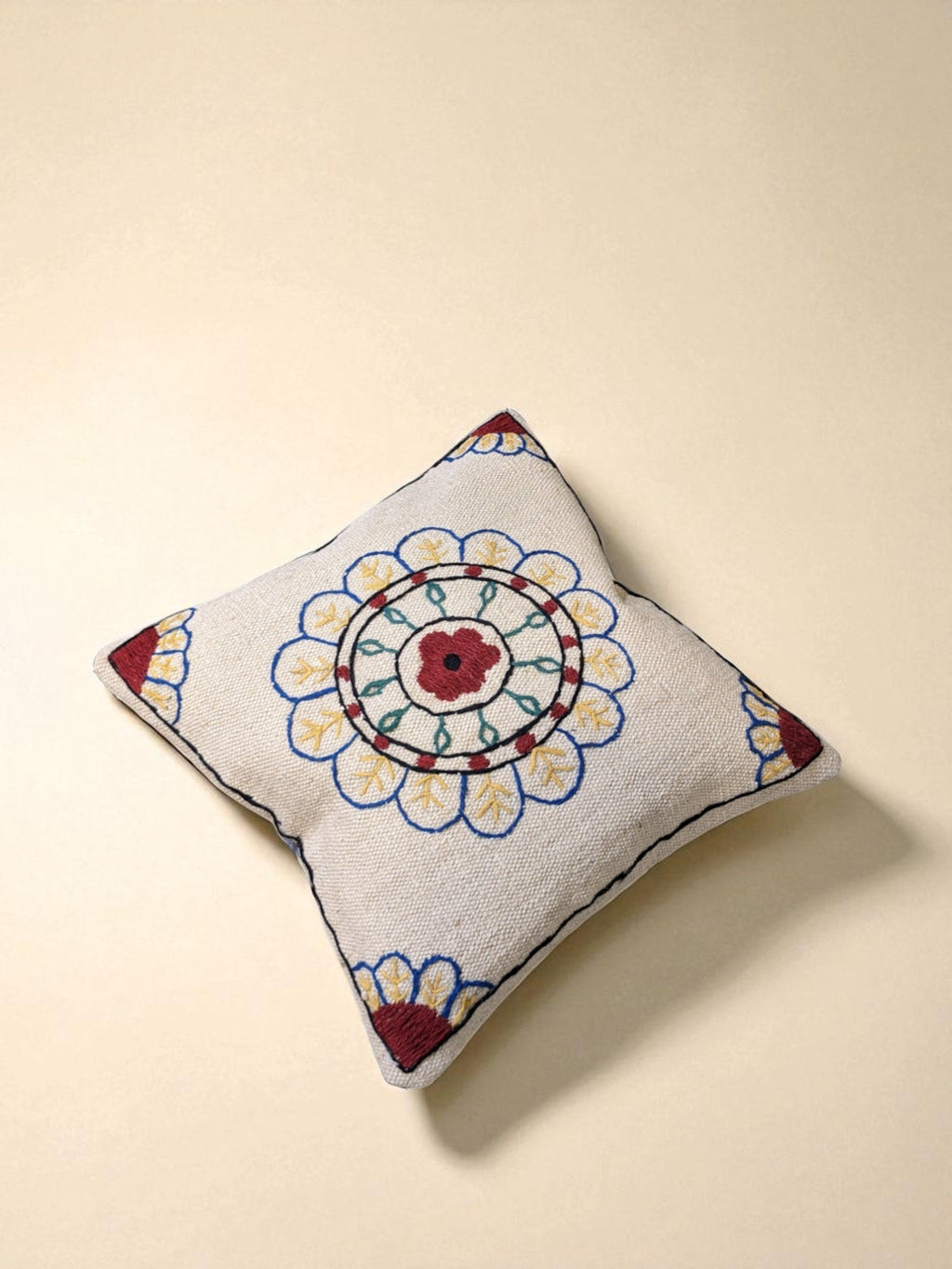 Suzani Hand Embroidered Cushion Cover - 45 x 45 cm