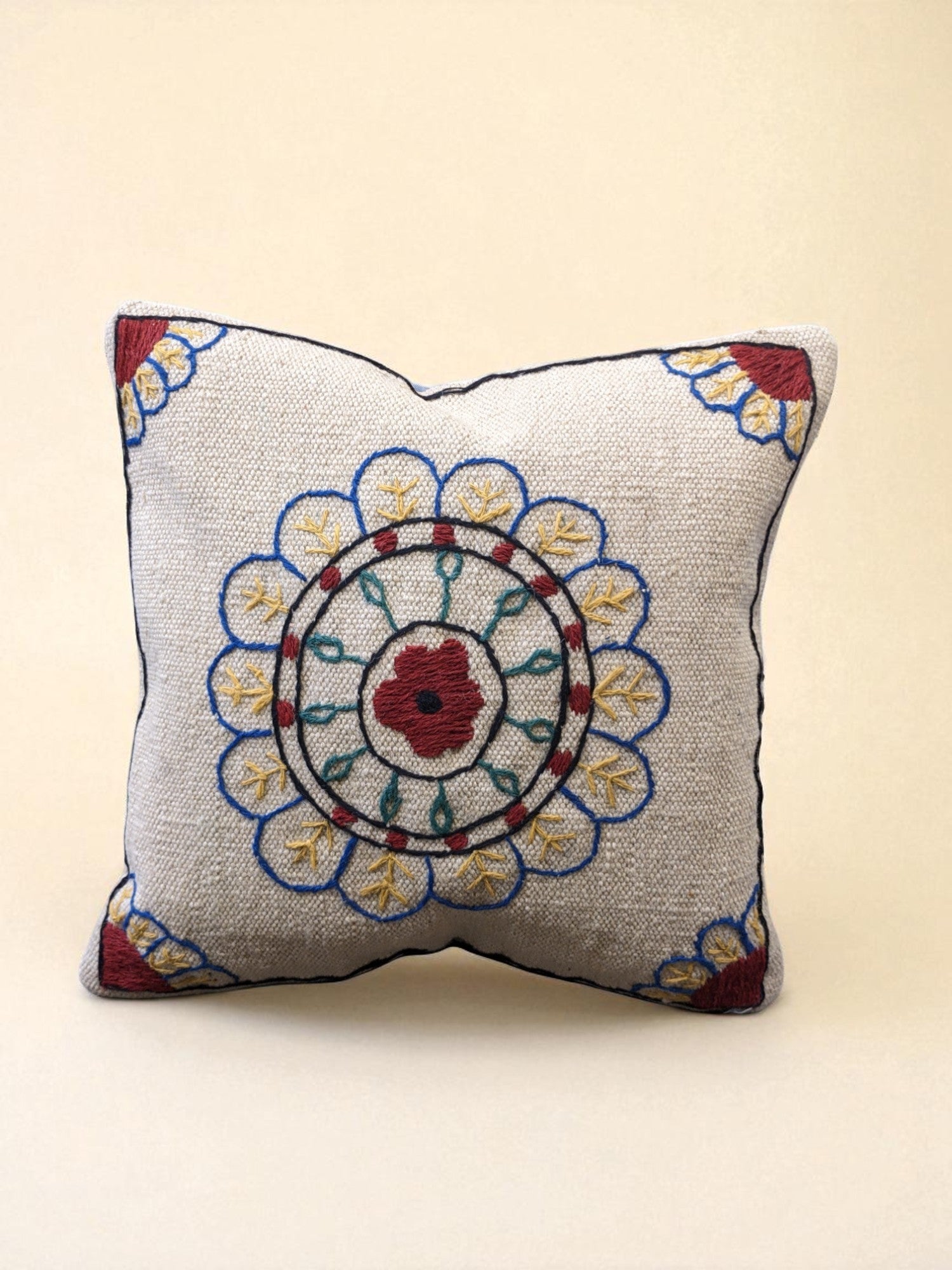Suzani Hand Embroidered Cushion Cover - 45 x 45 cm