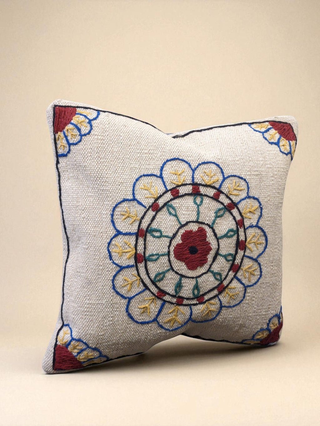 Suzani Hand Embroidered Cushion Cover - 45 x 45 cm