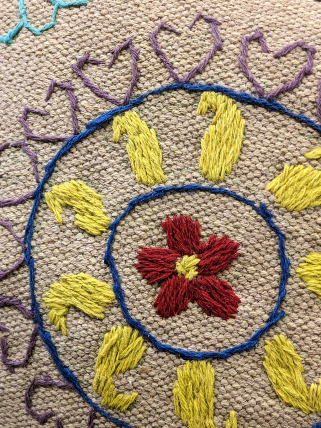 Suzani Hand Embroidered Cushion Cover - 45 x 45 cm