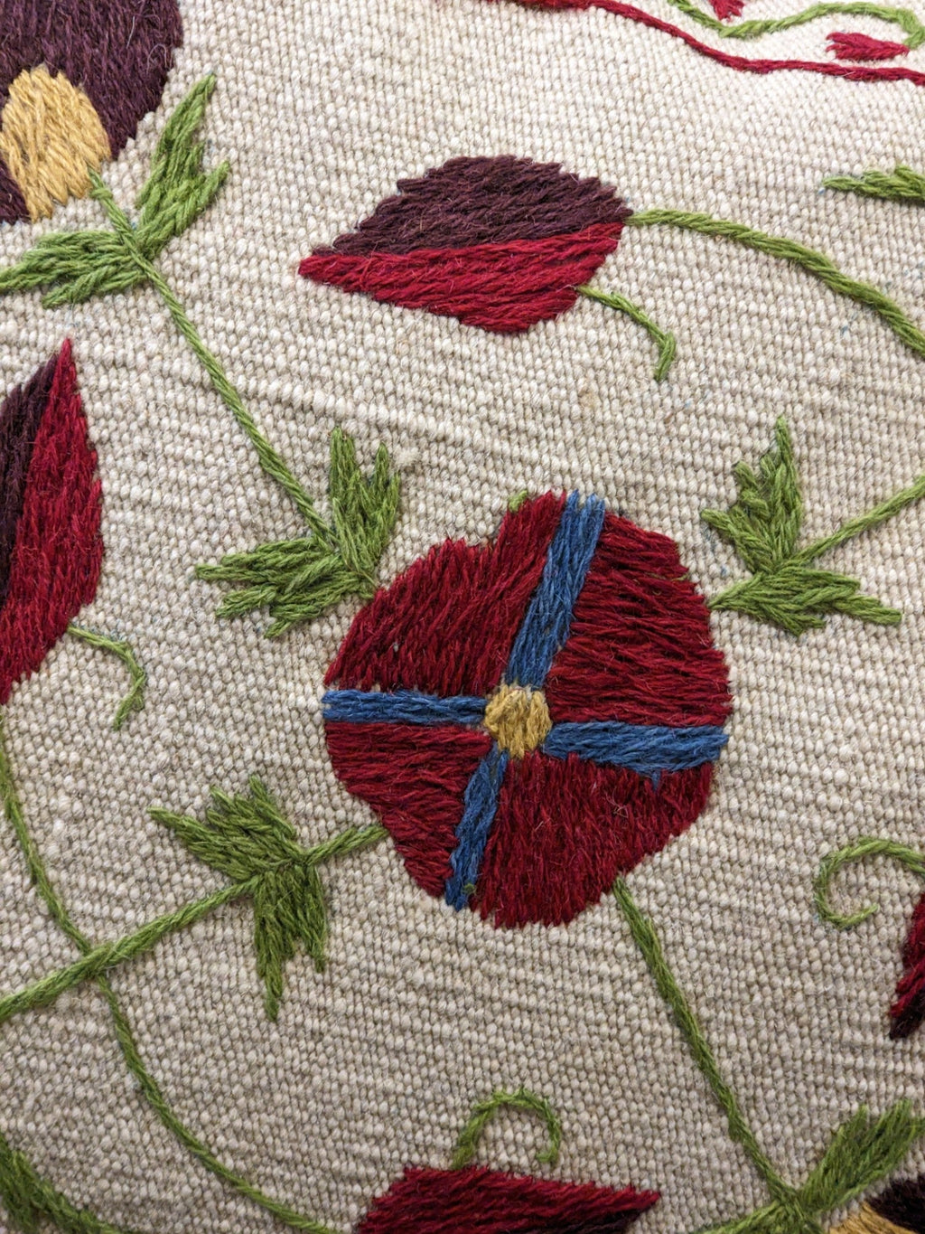 Suzani Hand Embroidered Cushion Cover - 45 x 45 cm