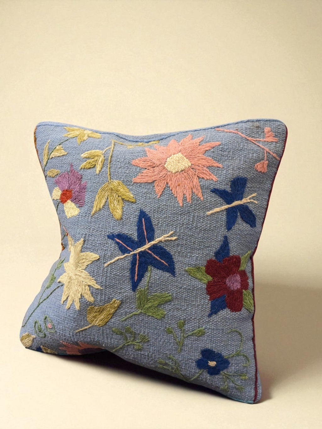 Suzani Hand Embroidered Cushion Cover - 45 x 45 cm