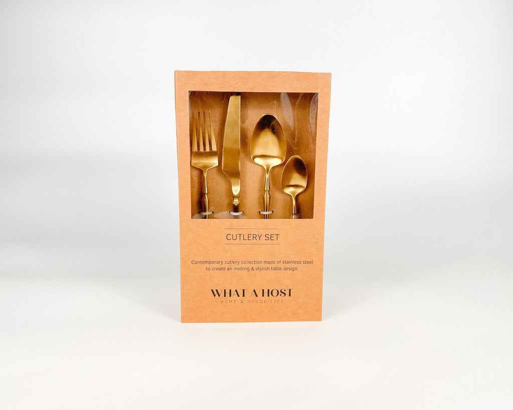 Paris Gold Stainless Steel Cutlery Sets x16/24 pieces