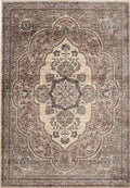 Raja Medallion Vintage Rug – Brown Heritage Elegance