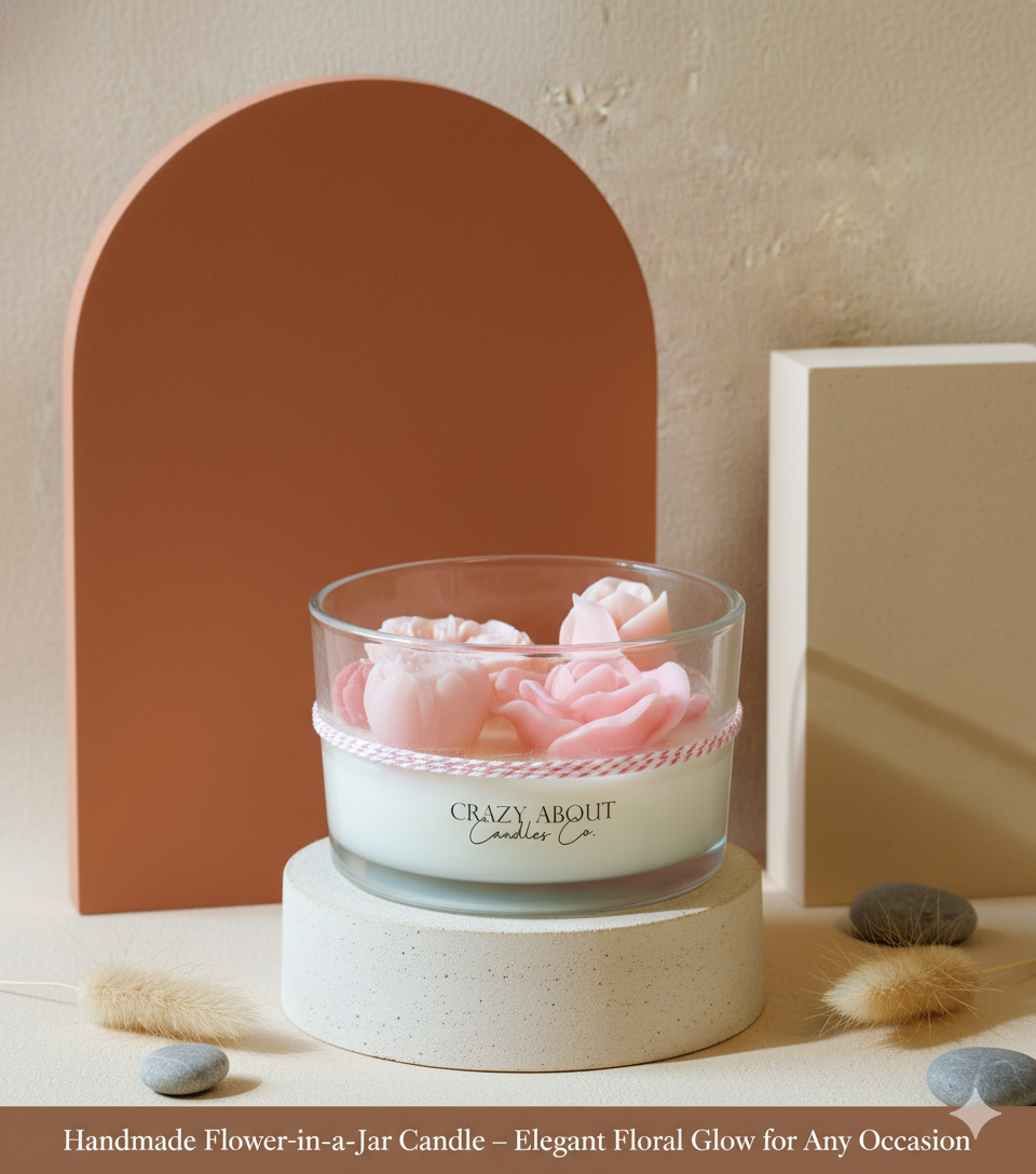 Handmade Large Rose-in-a-Jar Candle-0