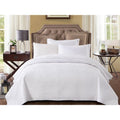 NNEDSZ Pure White 100% Cotton Quilted 3 pcs Bedspread Coverlet Set King
