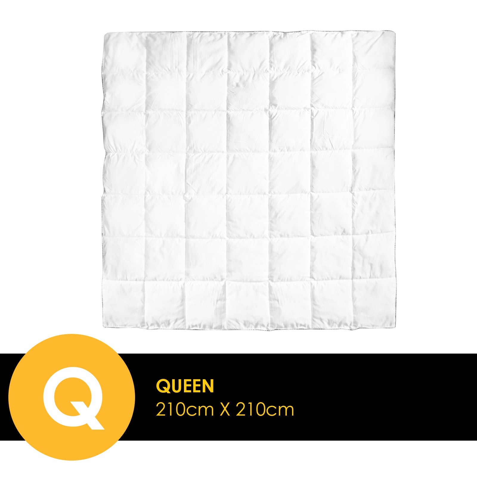 NNEDSZ Comfort Bamboo Blend Quilt 250GSM Luxury Doona Duvet 100% Cotton Cover Queen White