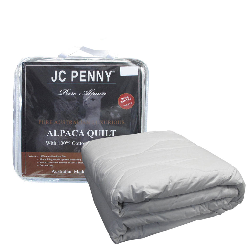 NNEDSZ 500GSM Alpaca Quilt with Cotton Japara Cover - King