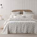 NNEDSZ Bianca Ameila Stone Jacquard Quilted Foliage Bedspread Set King