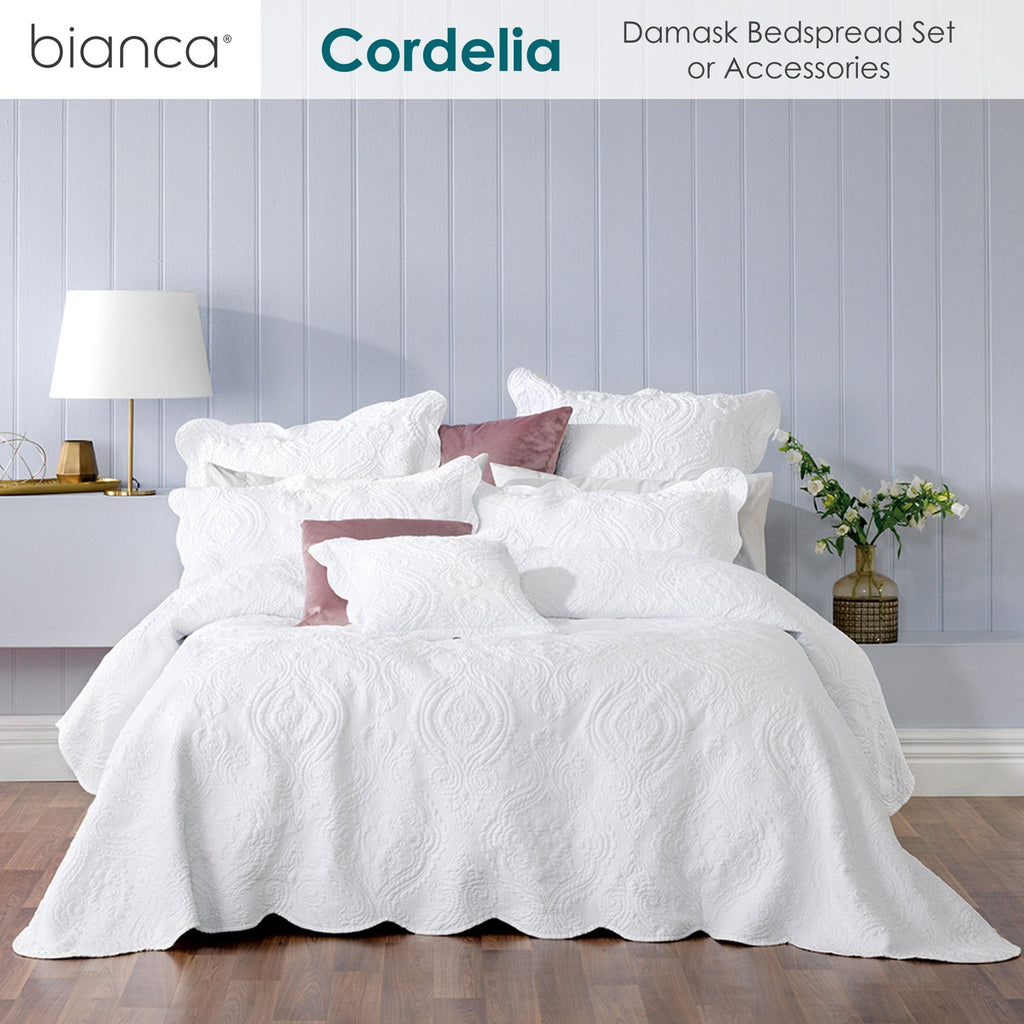 NNEDSZ Bianca Elegance Cordelia White Bedspread Set Queen