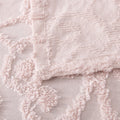NNEDSZ Bianca Ella Blush Cotton Chenille Floral Bedspread Set Super King