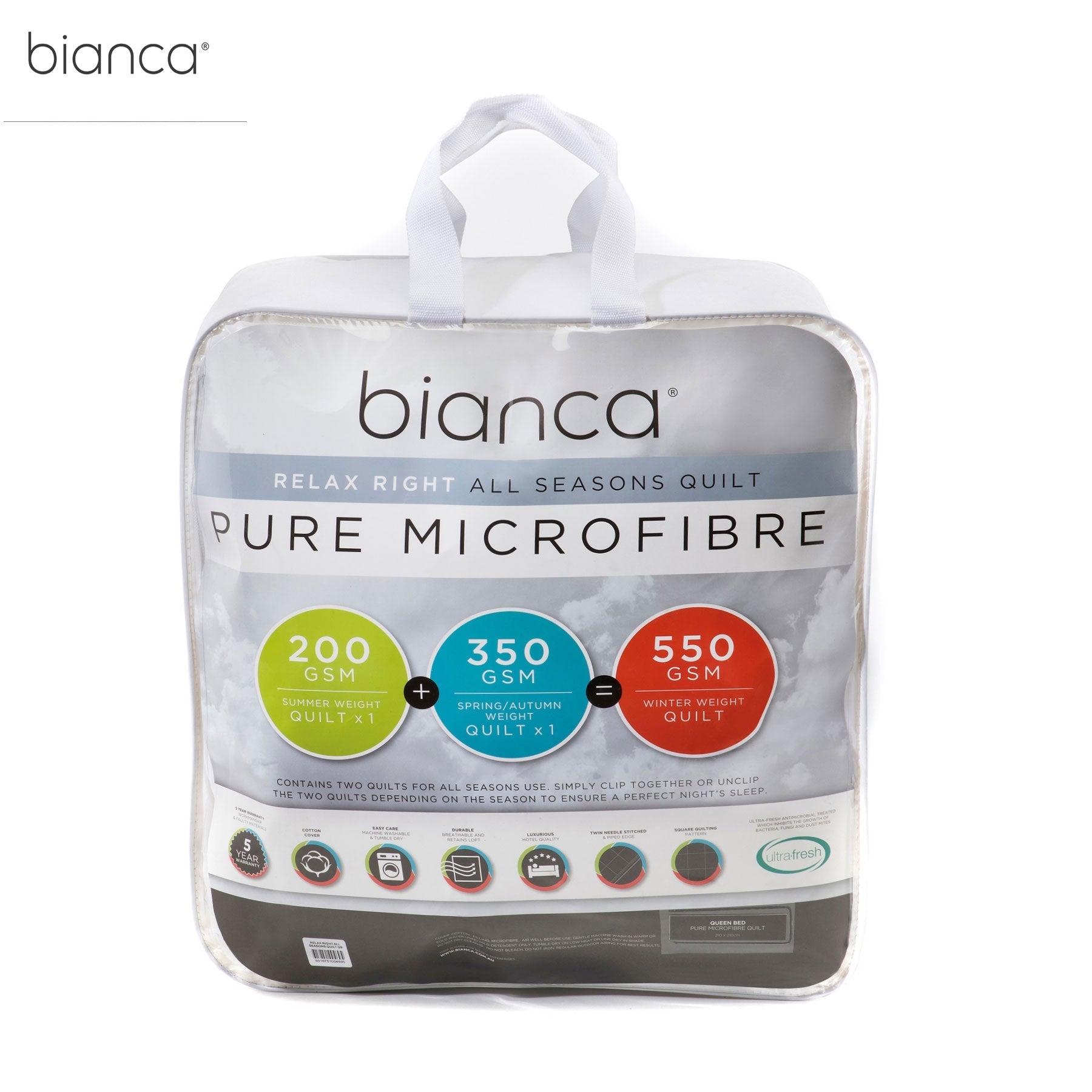 NNEDSZ Bianca Pure Microfibre All Seasons Quilt King