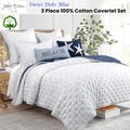 NNEDSZ Jenny Mclean Swiss Dots Blue 3 Piece Coverlet Set Queen