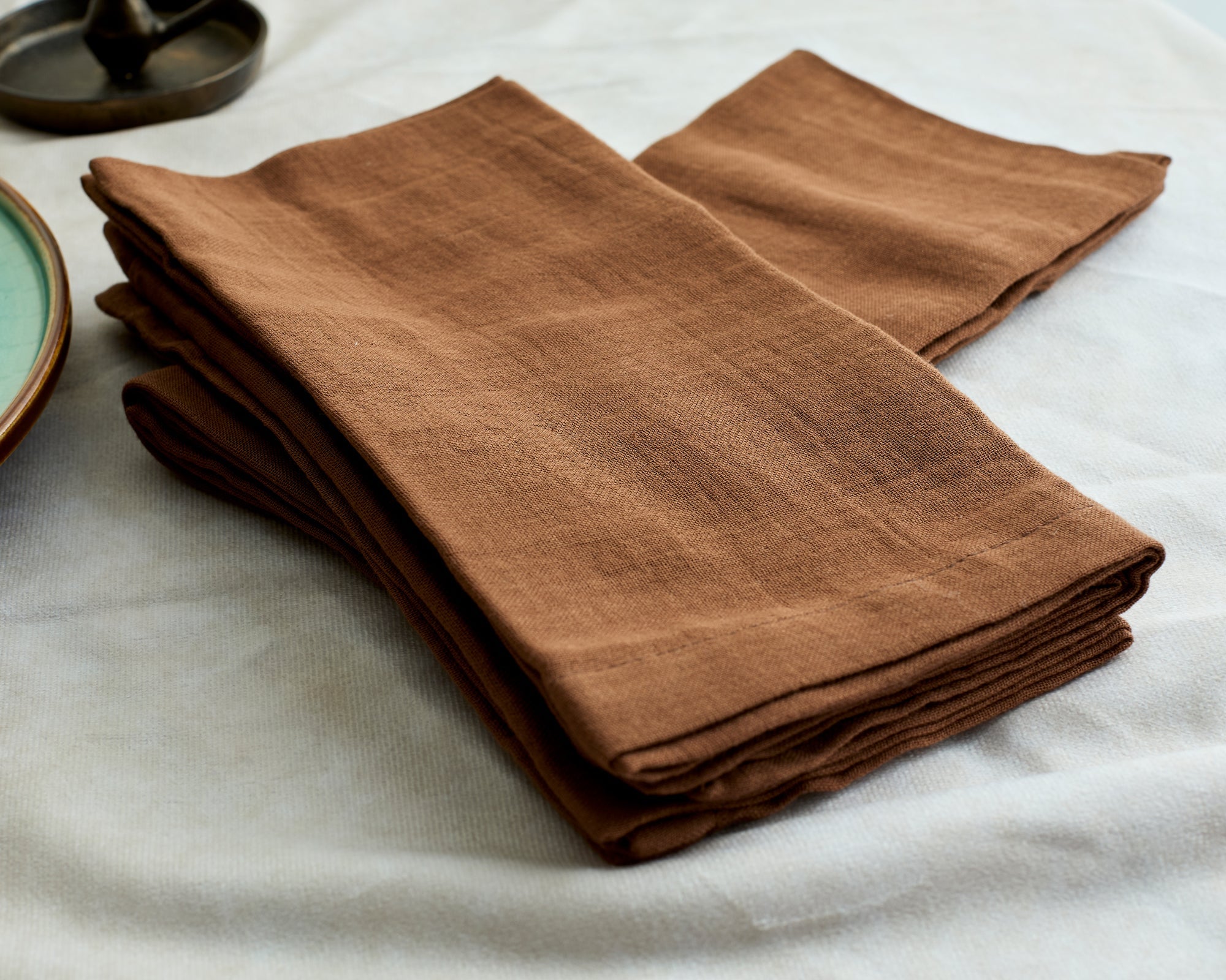 Indie Brown Muslin Cotton Table Napkin Set of 4