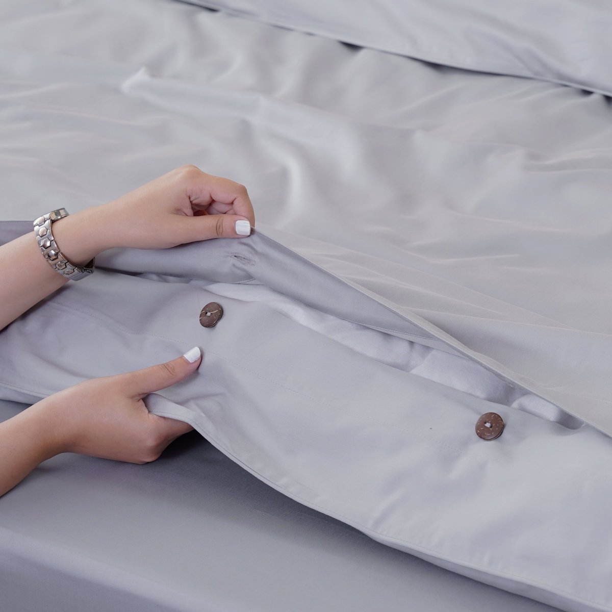 Ackly Bamboo - Dove Grey Duvet Cover