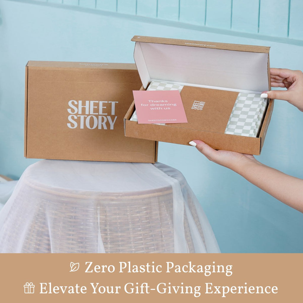 Ackly Bamboo - Sage Green Checkerboard Duvet Cover