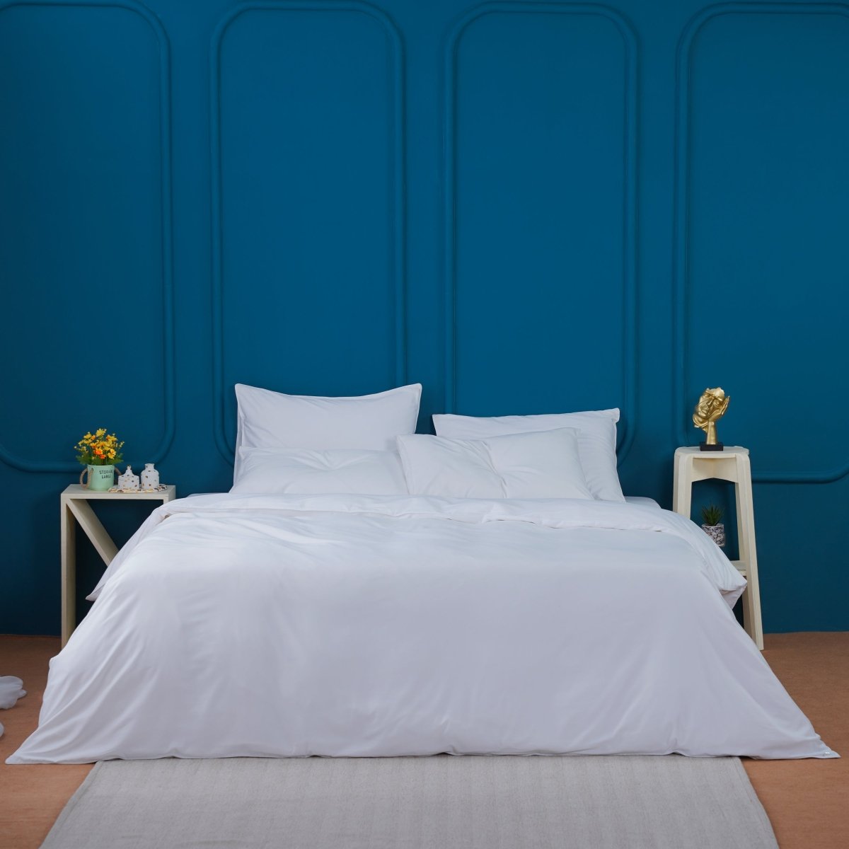 Ackly Bamboo - White Duvet Cover