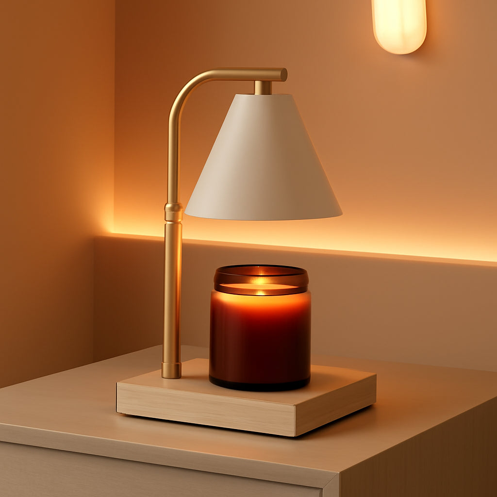 Fragrance Candle Warmer Lamp Wooden Decorative Base-0