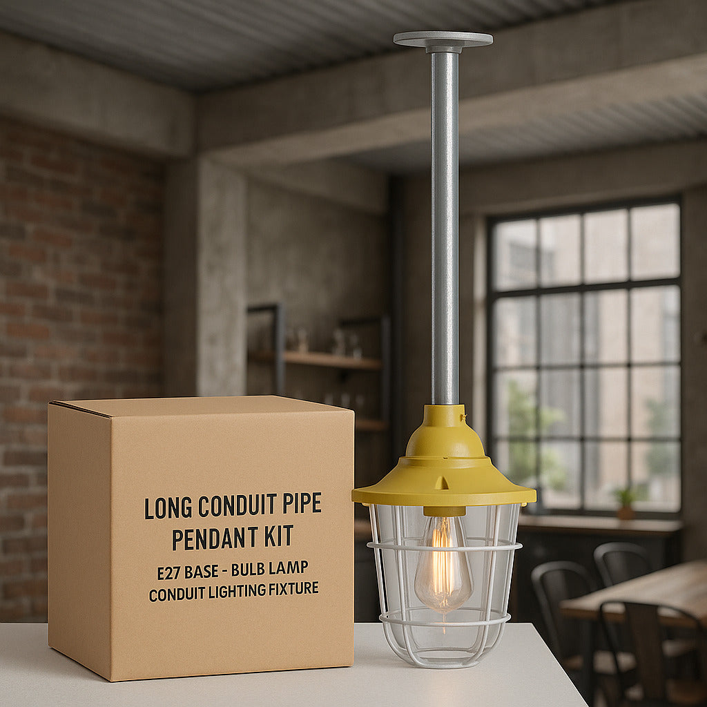 3/4 Entry Lantern Fisherman Caged Conduit Pipe Pendant Light Kit ~6102