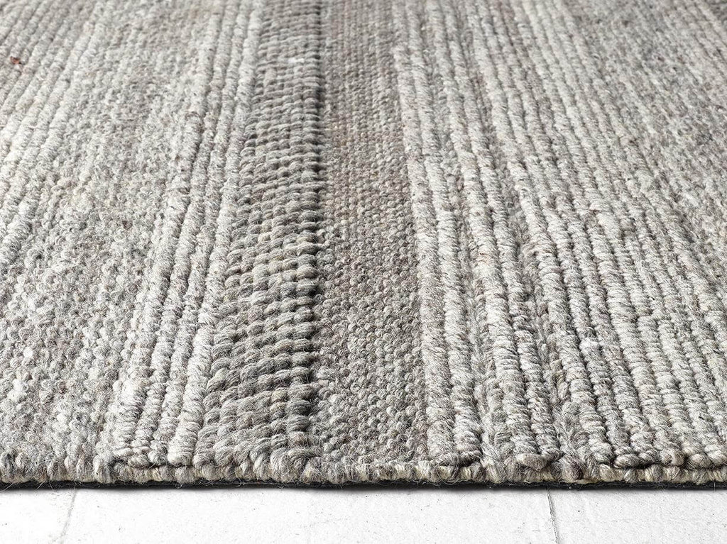 Chunky Natural/Grey Knitted Rug