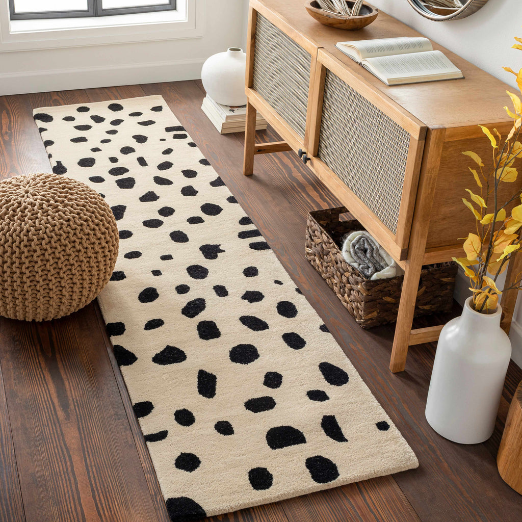Guiseley Dalmatian Hand Tufted Wool Area Rug-2