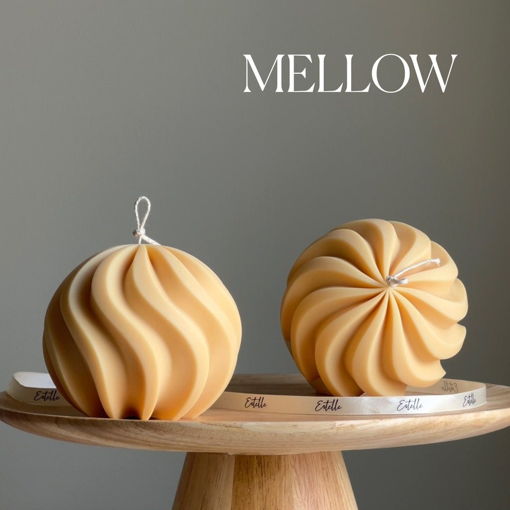 Handmade Swirl Ball Candle | Trendy Home Decor-3