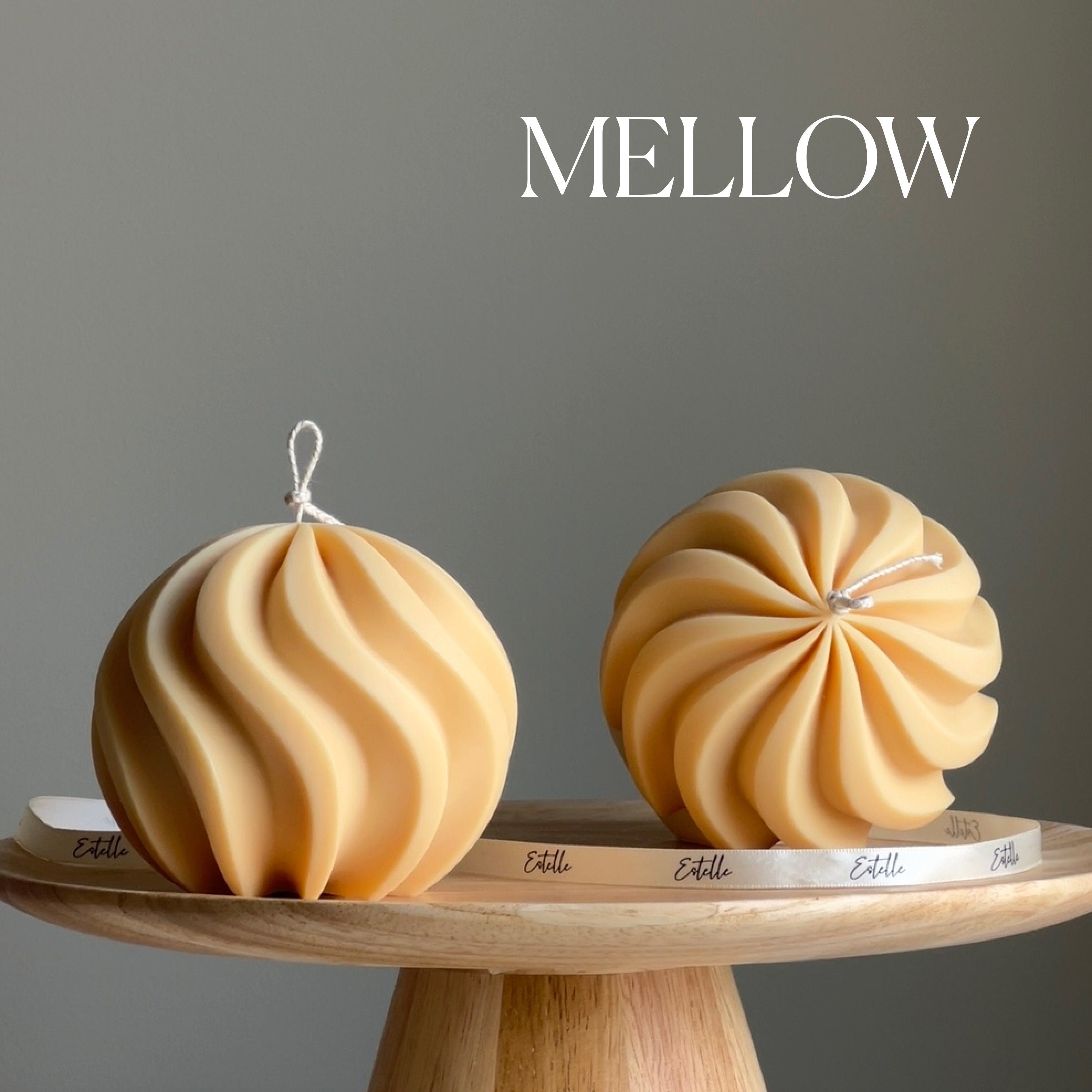 Handmade Swirl Ball Candle | Trendy Home Decor-3