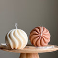 Handmade Swirl Ball Candle | Trendy Home Decor-0