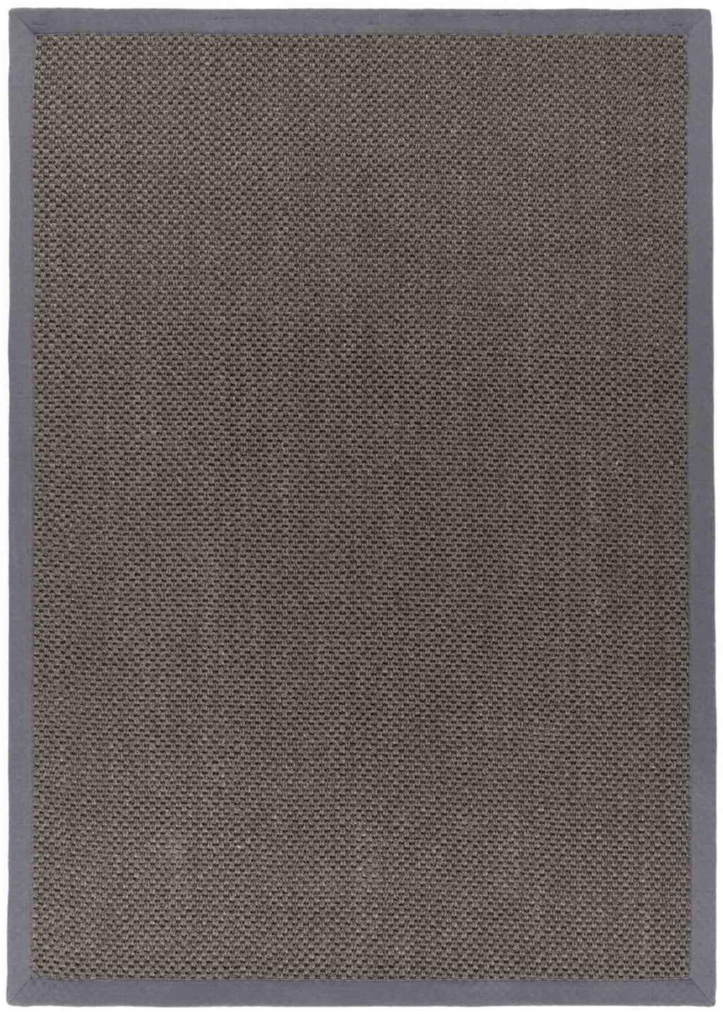Bordered Dark Grey Non-Slip Sisal Rug