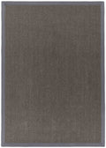 Bordered Dark Grey Non-Slip Sisal Rug
