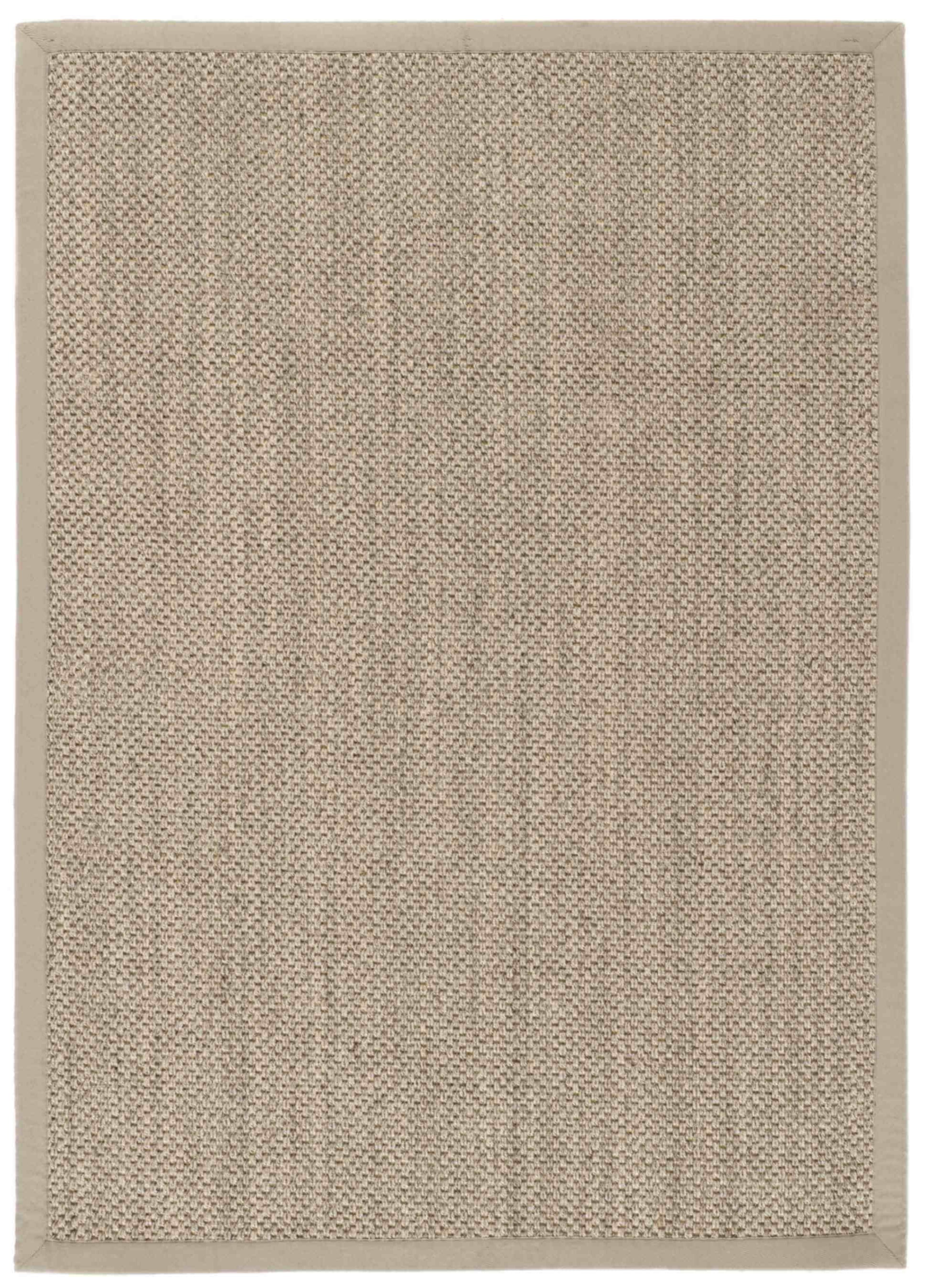 Bordered Light Beige Non-Slip Sisal Rug