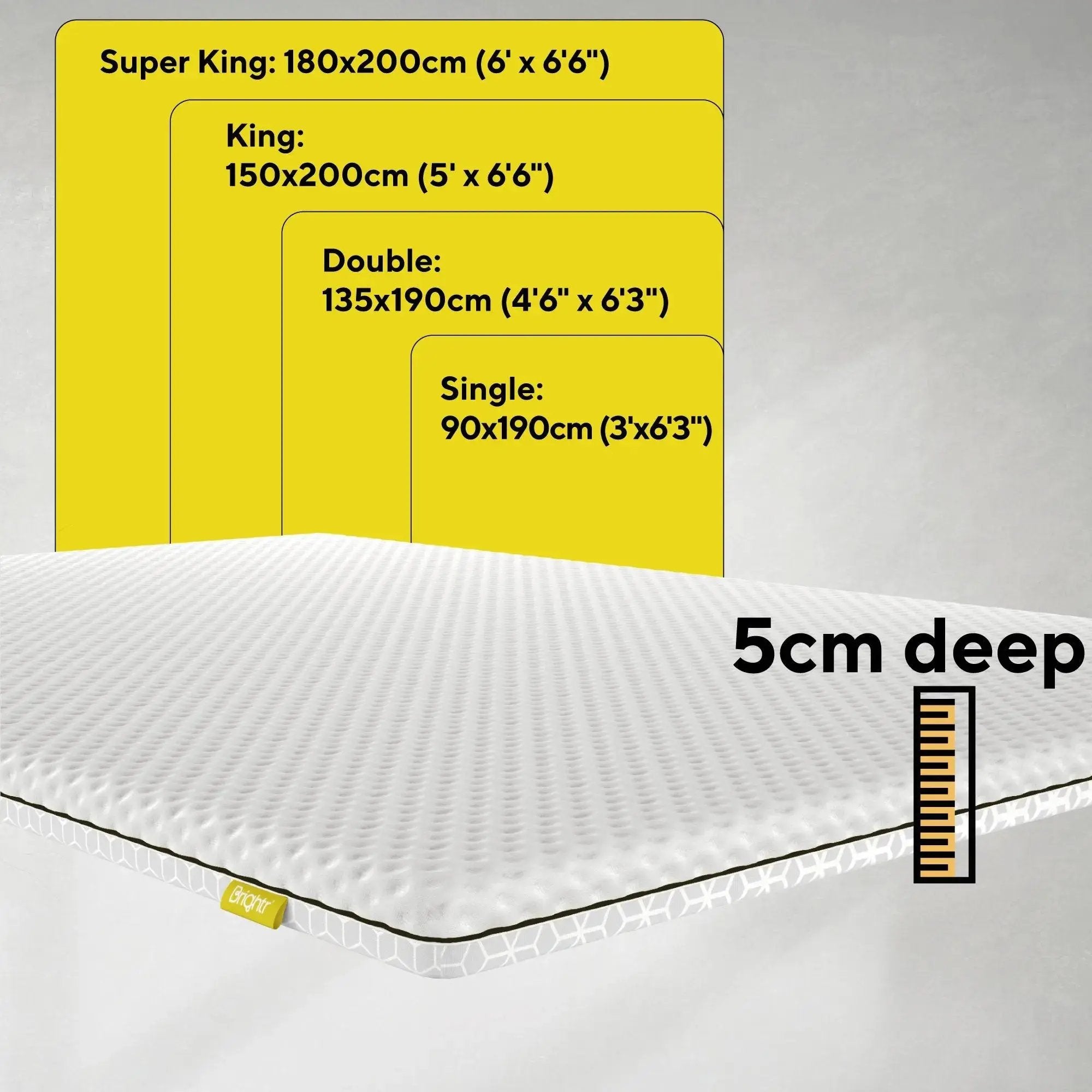 Brightr®  Titan 2 in 1 Mattress Firm Mattress Topper  - Medium/Firm