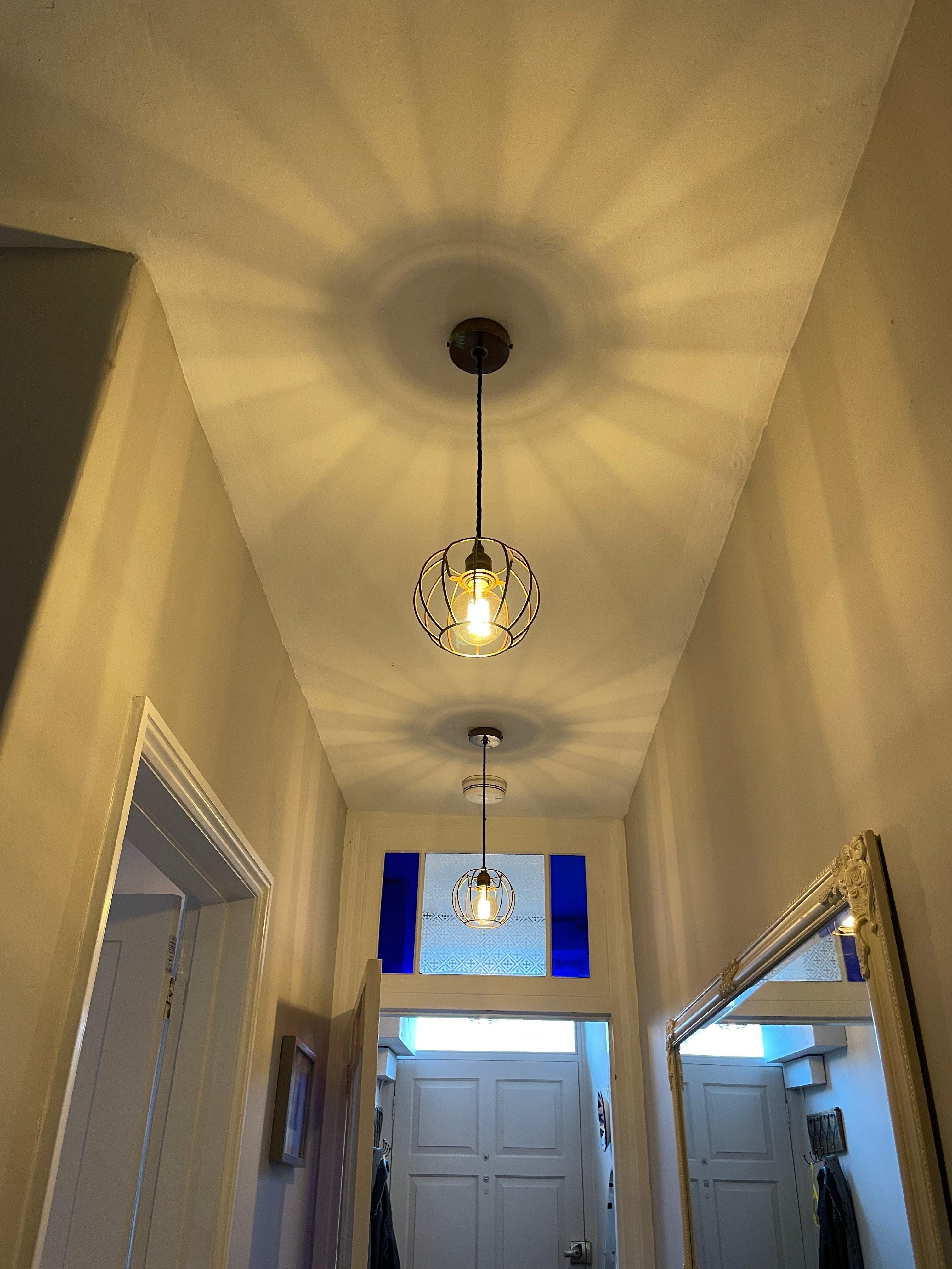 Pendant Light with Pumpkin Shade