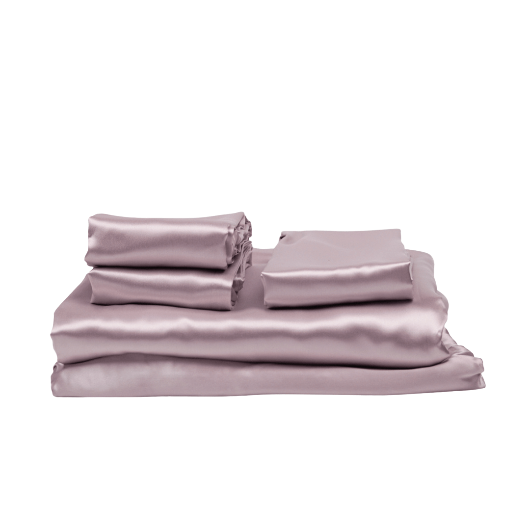 Queen 5 Piece Silk Bedding Set