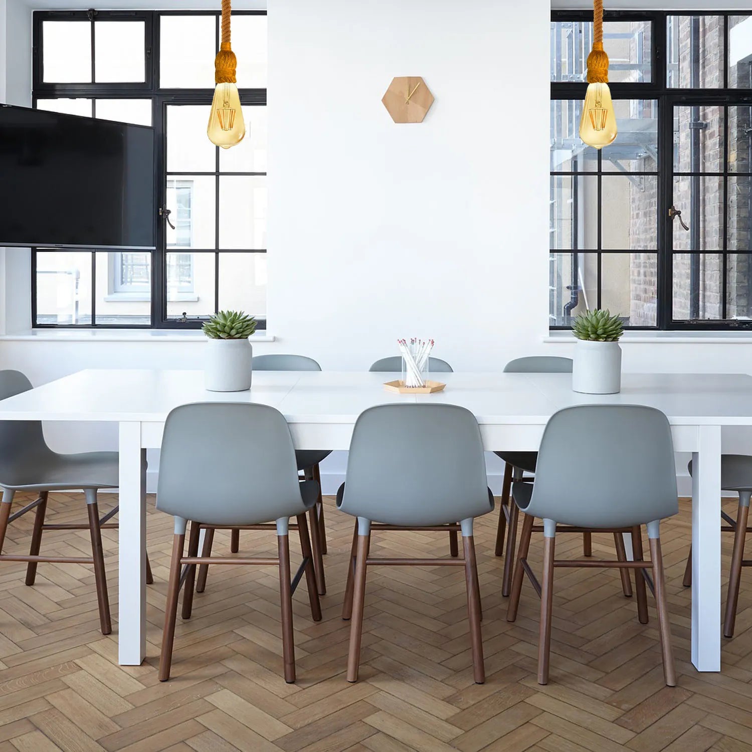 Vintage Hemp Rope Ceiling Pendant Light | Rustic E27 Fitting ~5895