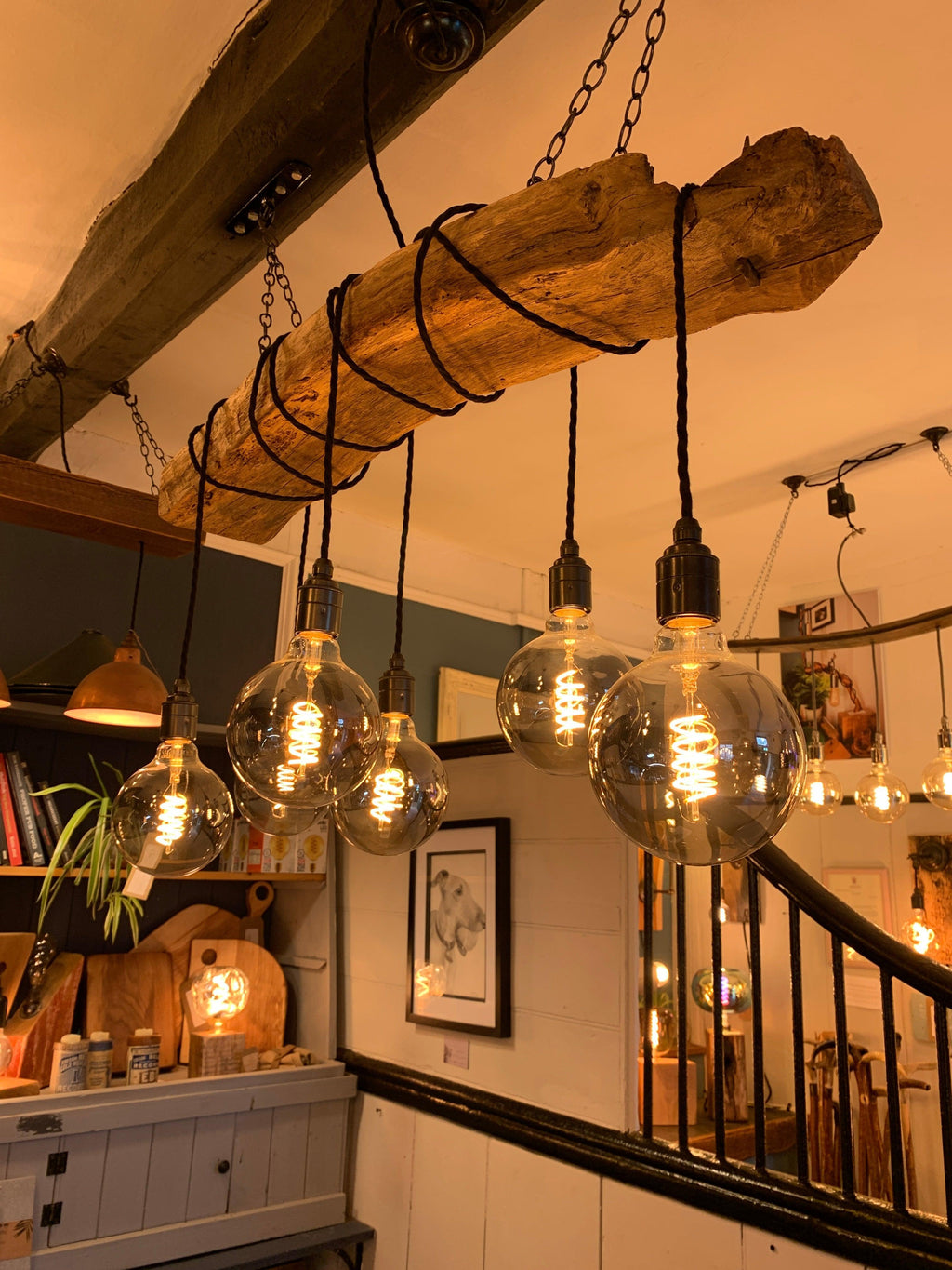 Rustic Ancient Oak Wrap Around Chandelier