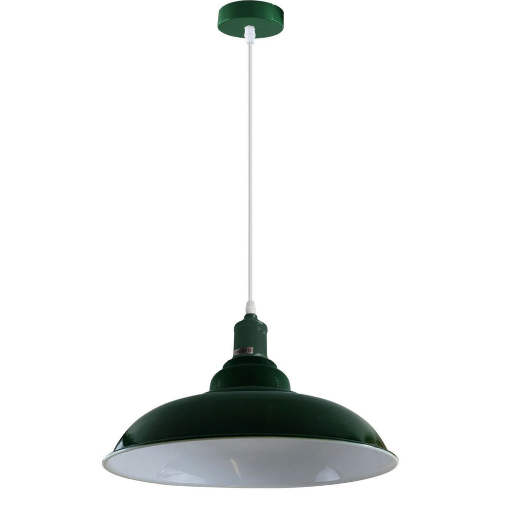 Green colour Modern Vintage Industrial Retro Loft Metal Ceiling Lamp Shade Pendant Light~1646