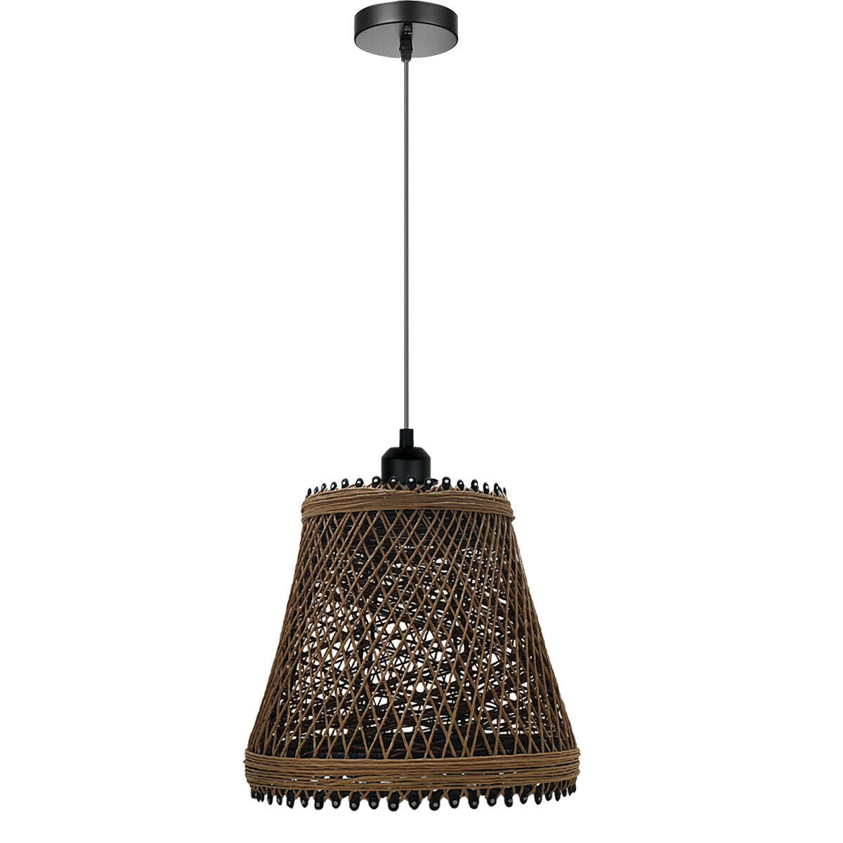 Rustic Woven Cage Pendant Light - Industrial & Natural Charm