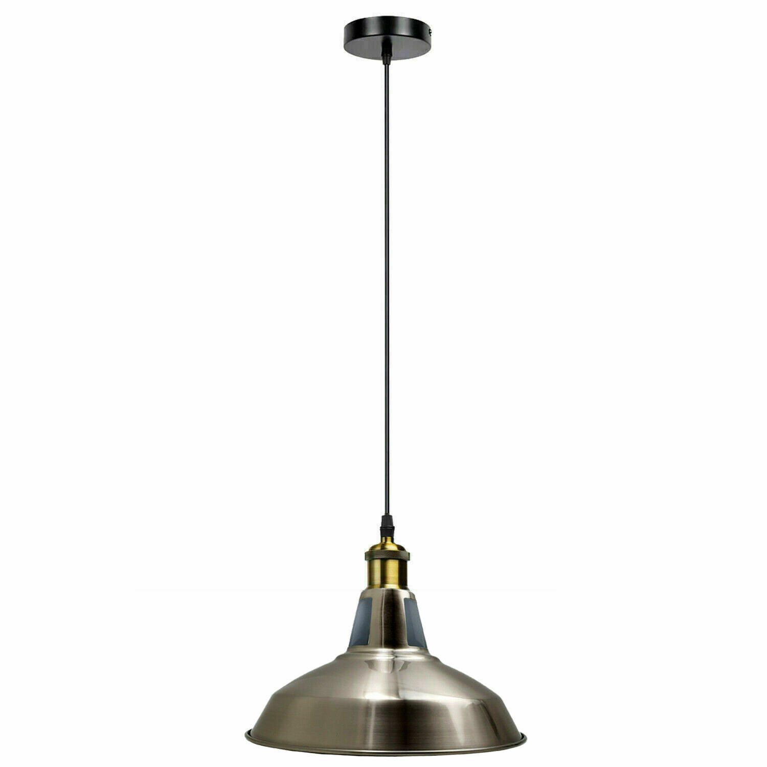 Retro Metal Pendant Light 1m | Adjustable Cable, E27 Holder