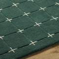 Sanvi Green Tufted Hand Tufted Wool Area Rug