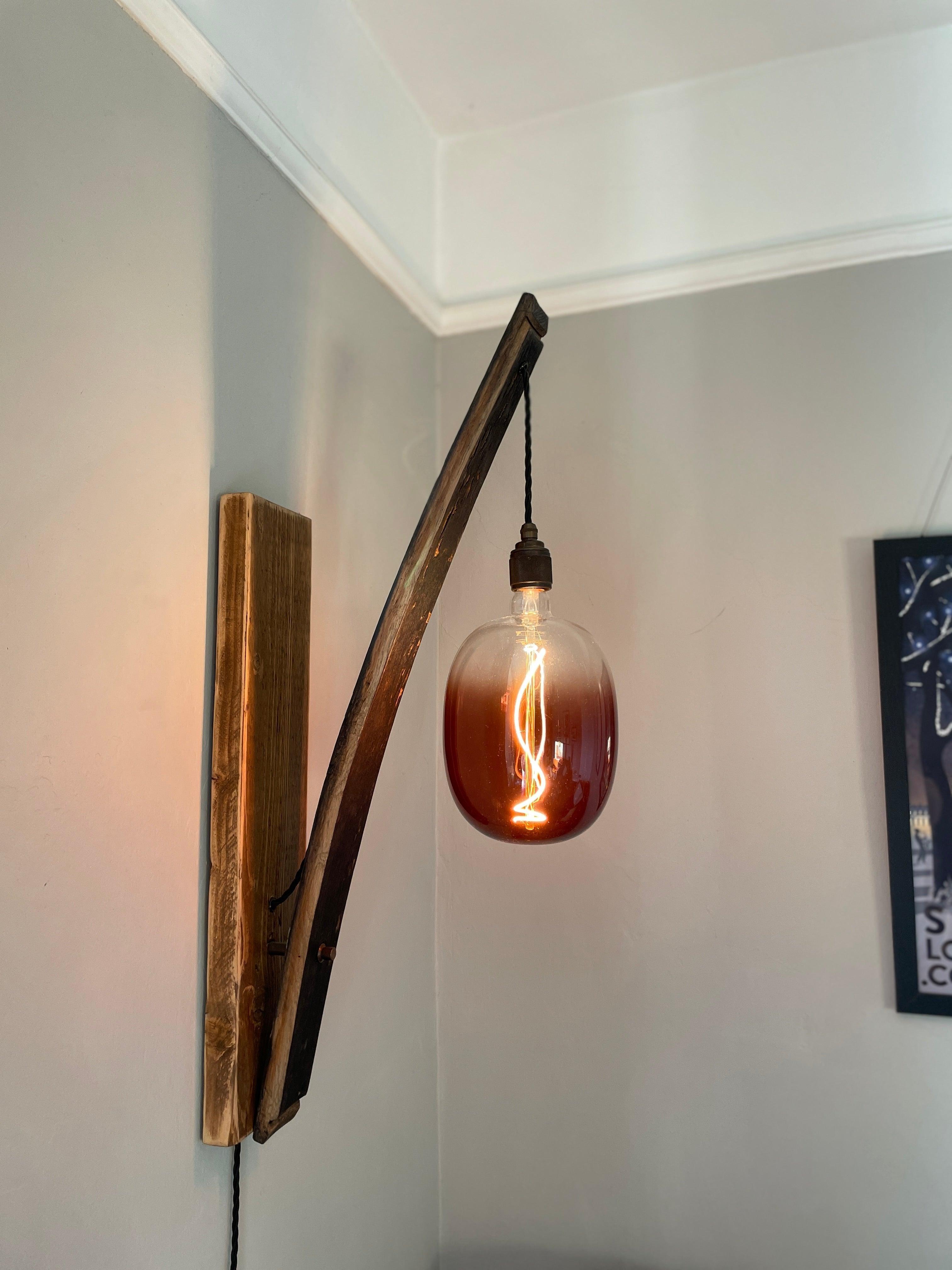 Whiskey Stave Wall Light